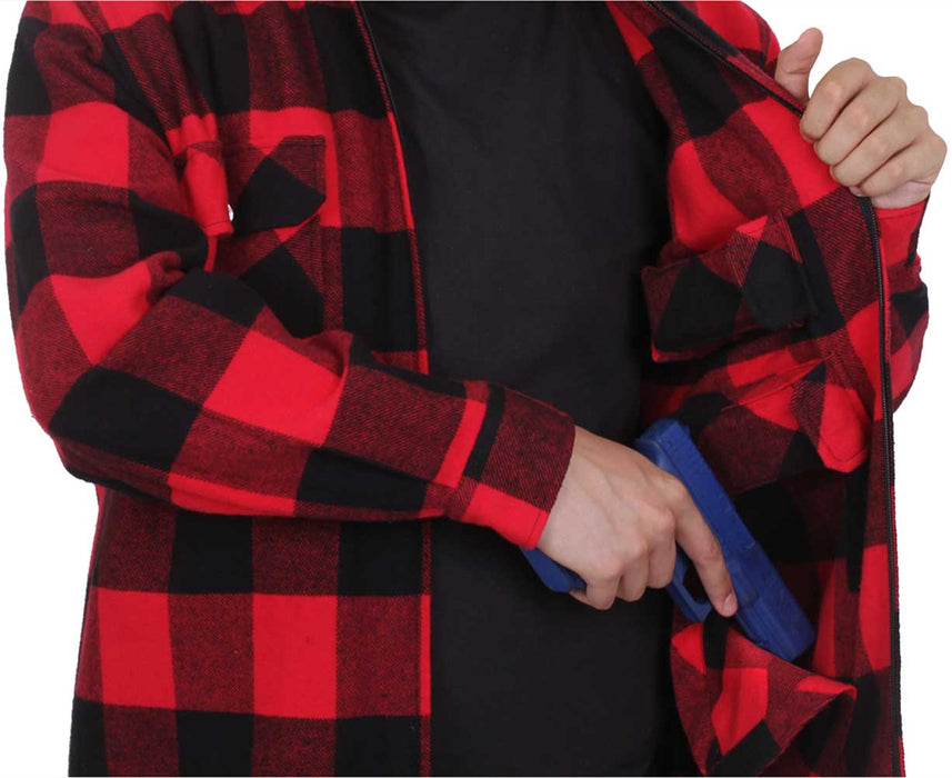 Rothco Mens Concealed Carry Flannel Shirt