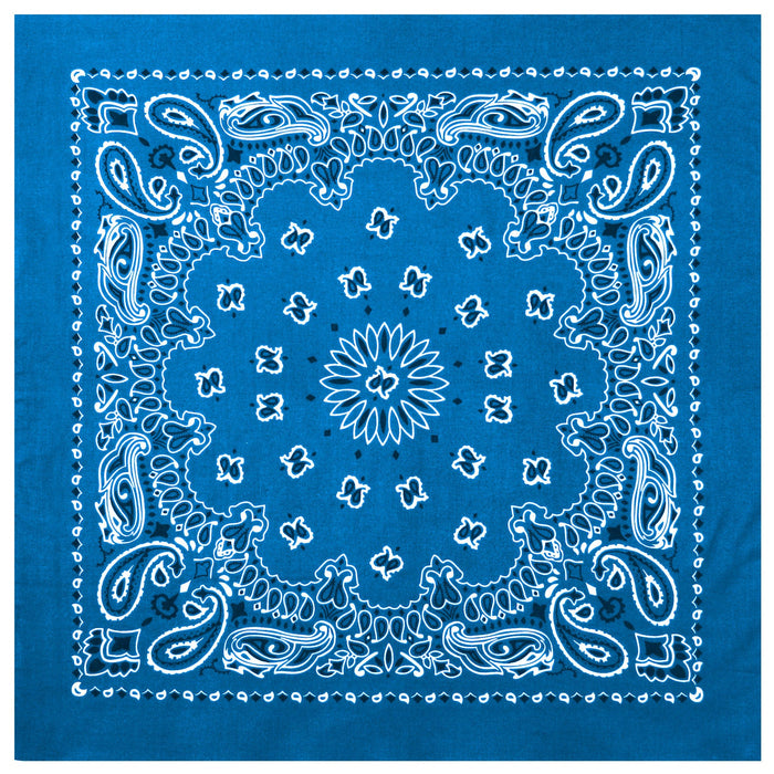 Trainmen Paisley Bandana - 22" X 22" - Royal Blue by Rothco