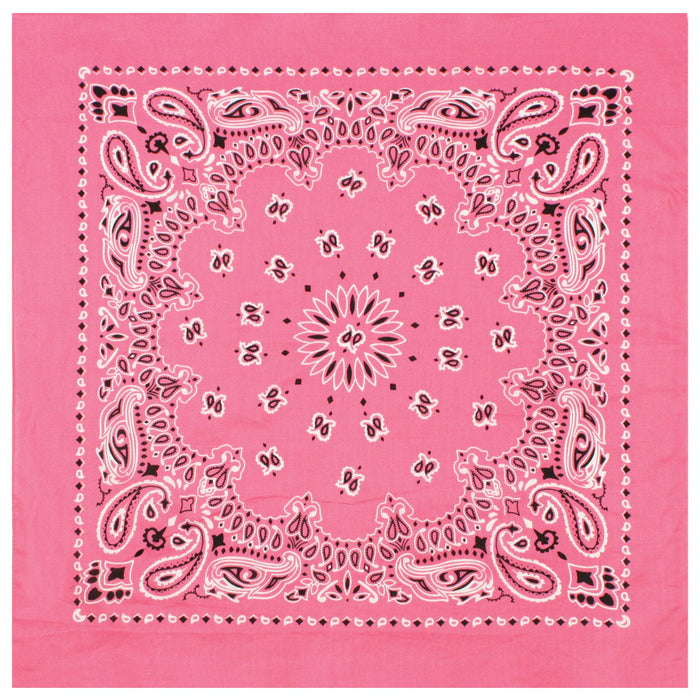 Trainmen Paisley Bandana - 22" X 22" - Pink  by Rothco