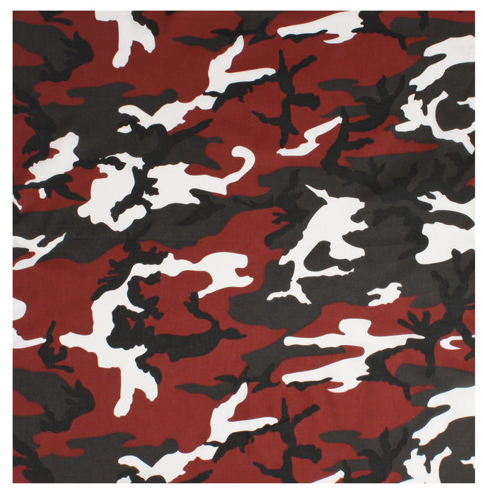 Colored Camo Bandana - Red Camo by Rothco