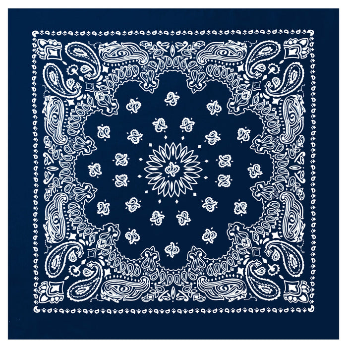 Trainmen Paisley Bandana - 22" X 22" - Navy Blue by Rothco