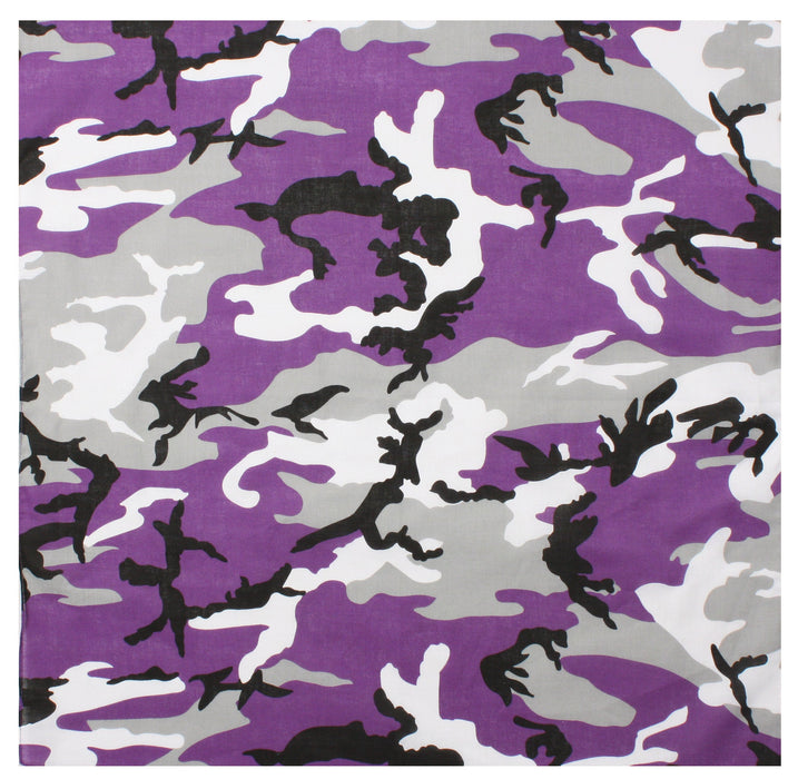 Colored Camo Bandana - Ultra Violet Camo by Rothco