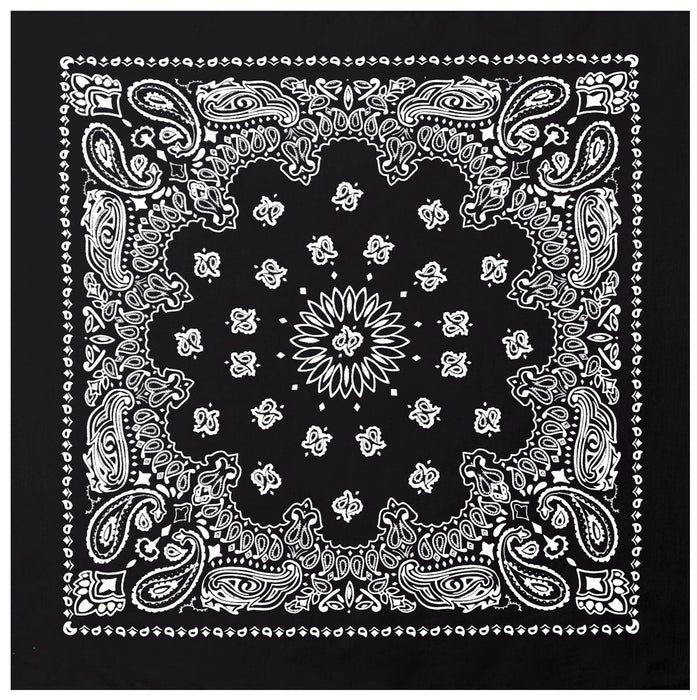 Paisley Bandana – Extra-Large 27” x 27" - 30 Colors To Choose From