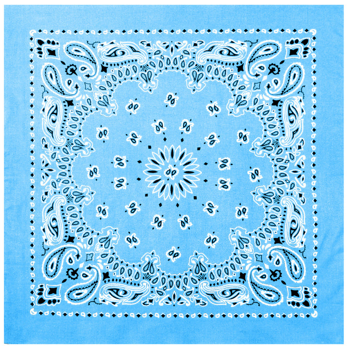 Paisley Bandana – Extra-Large 27” x 27" - 30 Colors To Choose From