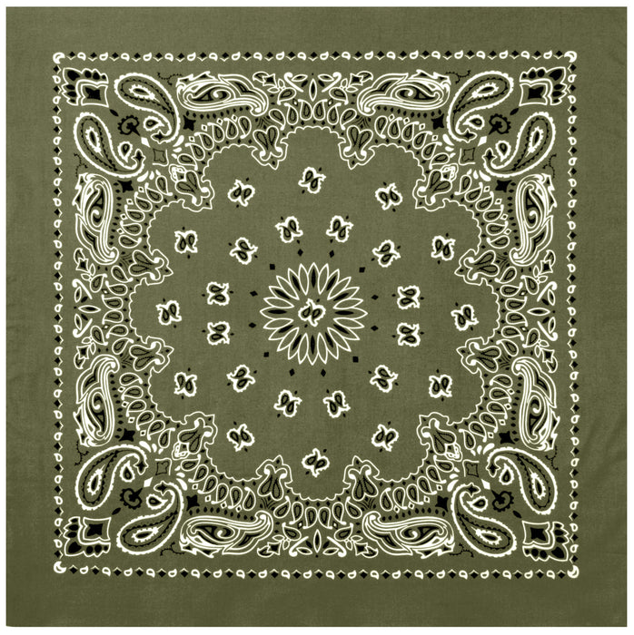 Paisley Bandana – Extra-Large 27” x 27" - 30 Colors To Choose From