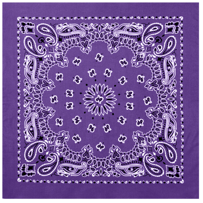 Paisley Bandana – Extra-Large 27” x 27" - 30 Colors To Choose From