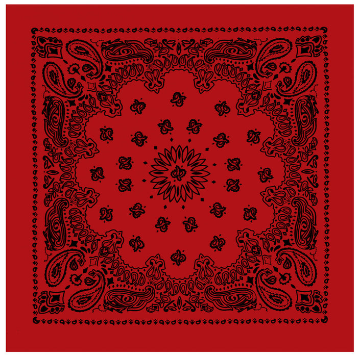 Paisley Bandana – Extra-Large 27” x 27" - 30 Colors To Choose From