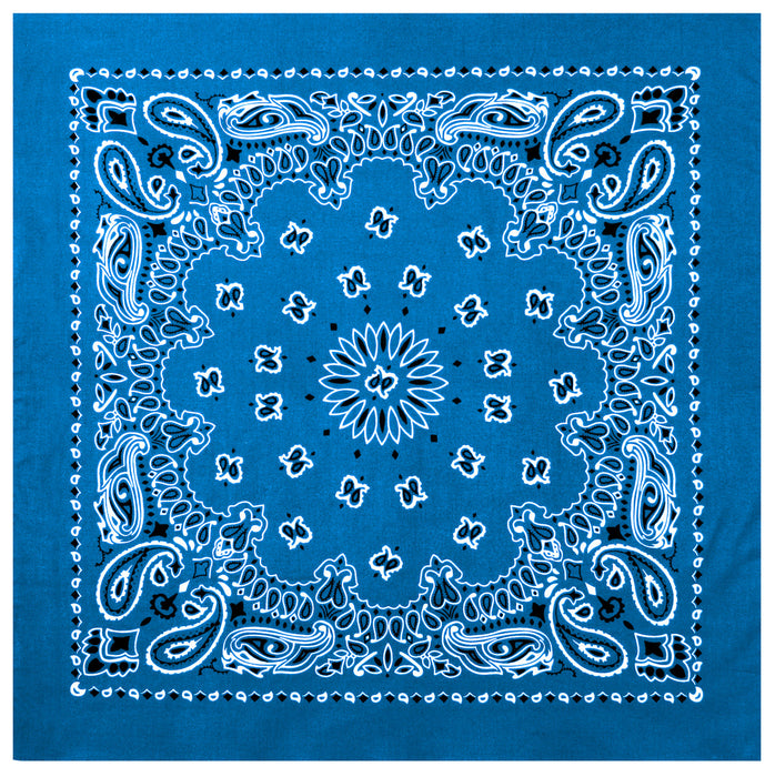 Paisley Bandana – Extra-Large 27” x 27" - 30 Colors To Choose From