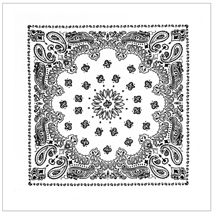 Paisley Bandana – Extra-Large 27” x 27" - 30 Colors To Choose From