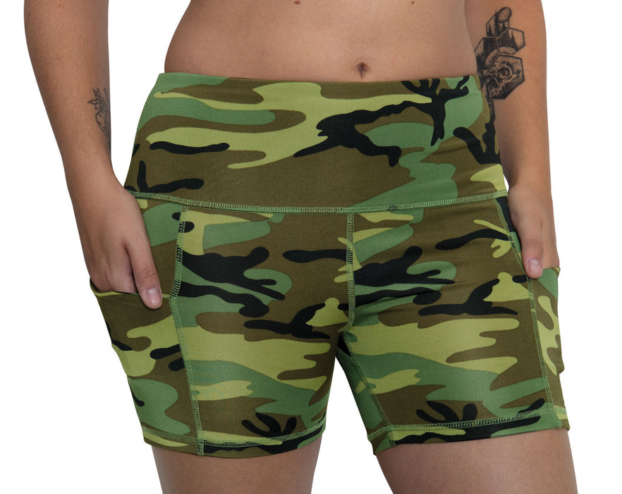 Women's Camo Legging Workout Shorts