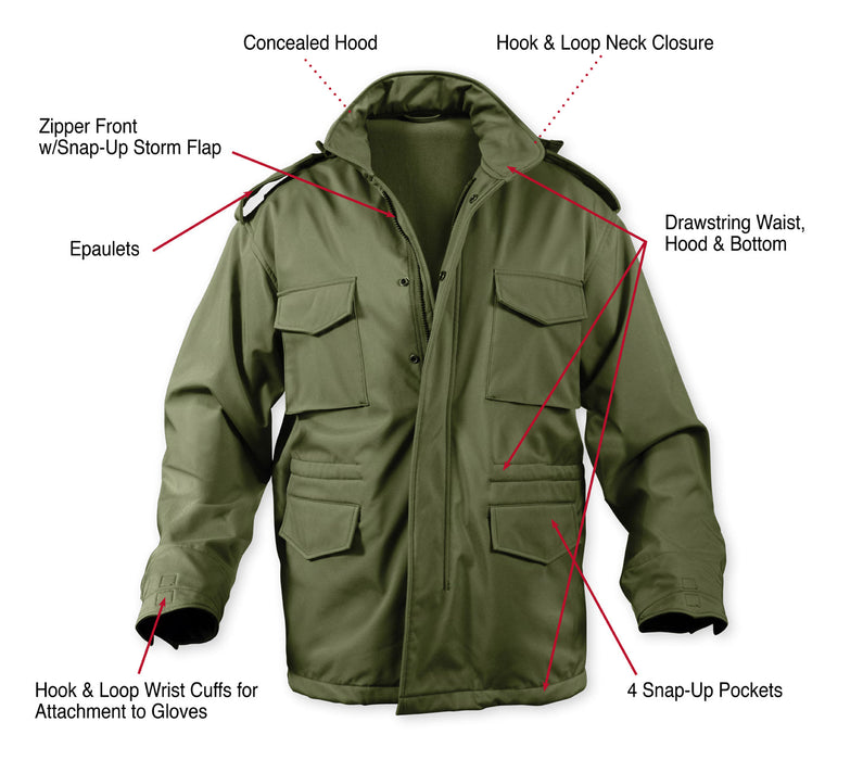 Soft Shell Tactical M-65 Field Jacket by Rotcho