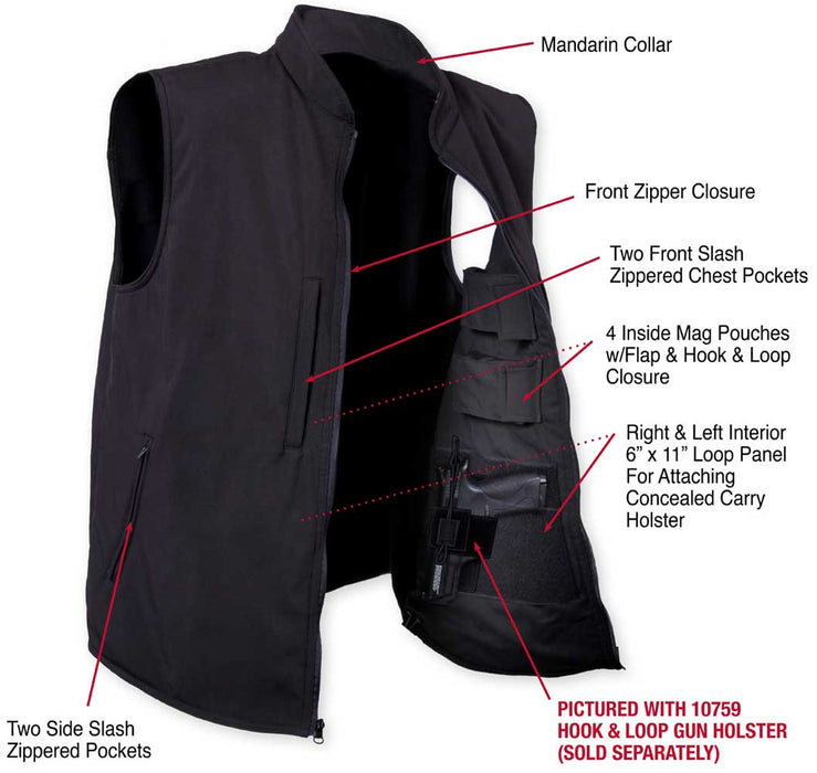 Rothco Mens Concealed Carry Soft Shell Vest