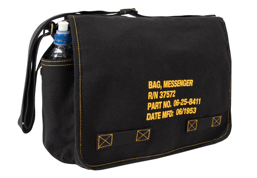 Heavyweight Canvas Classic Messenger Bag With Military Stencil - Legendary USA