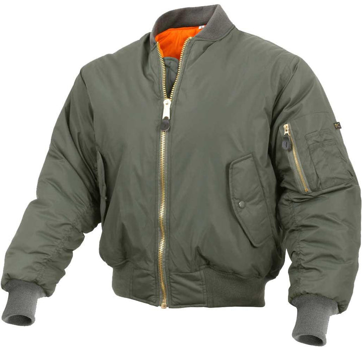 Mens Enhanced MA-1 Nylon Flight Jacket by Rothco - Legendary USA