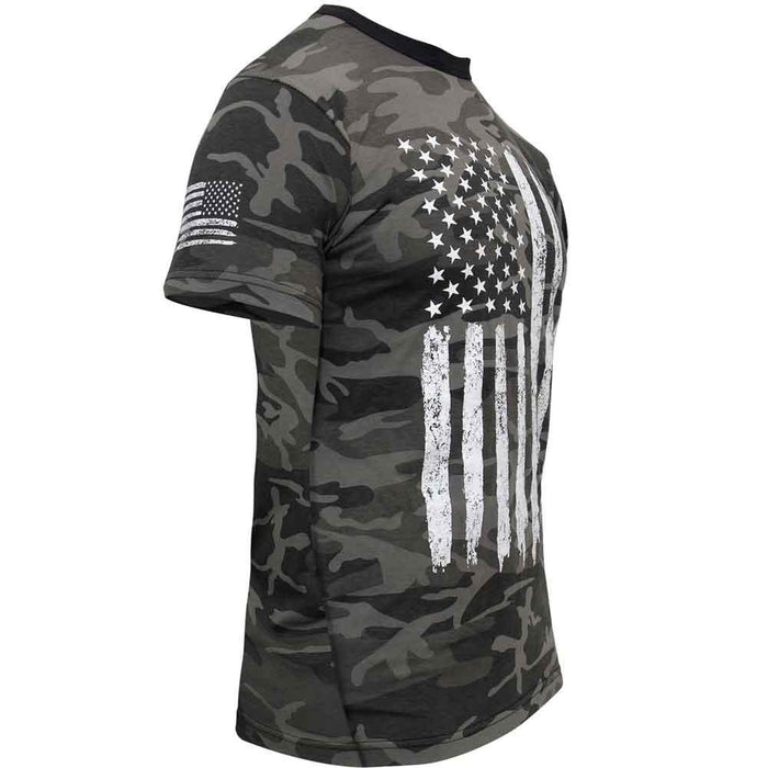 Rothco Mens Camouflage US Flag T-Shirt - Legendary USA