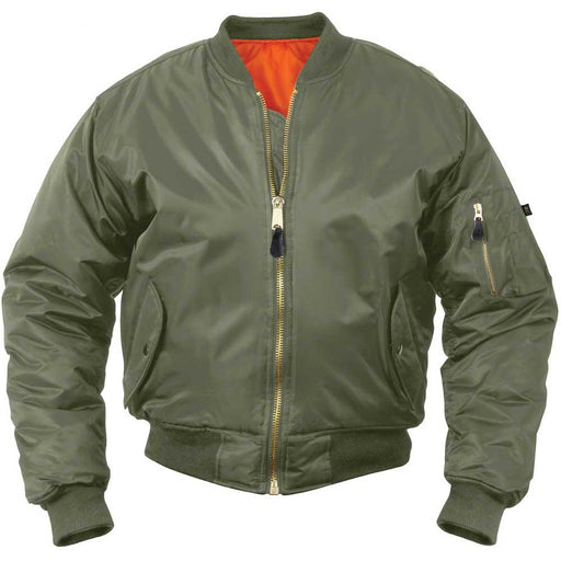 Rothco Mens Concealed Carry MA-1 Nylon Flight Jacket - Legendary USA