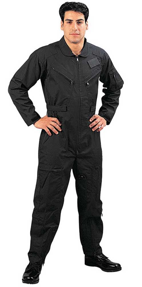 Rothco Mens CWU-27/P Military Flight Suit (Black) - Legendary USA