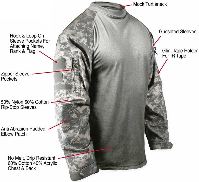 Rothco Mens Fire Retardant Military Combat Shirt - Legendary USA