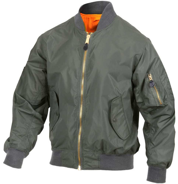 Rothco Mens Lightweight MA-1 Nylon Flight Jacket - Legendary USA