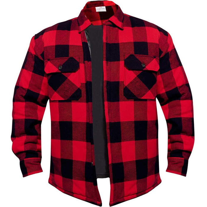 Rothco Mens Quilt Lined Red Plaid Flannel Shirt - Legendary USA