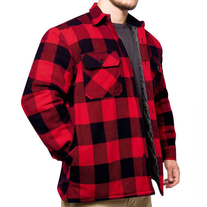 Rothco Mens Quilt Lined Red Plaid Flannel Shirt - Legendary USA