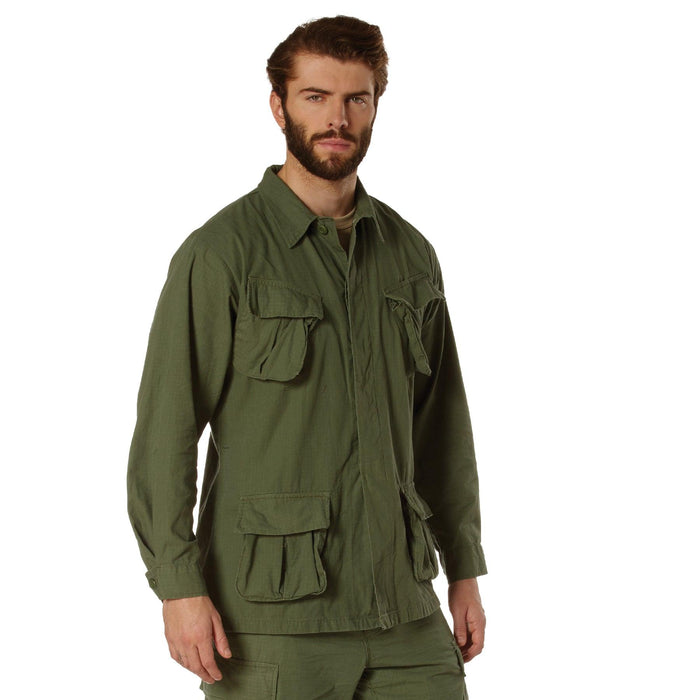 Rothco Mens Vintaged Vietnam Military Fatigue Shirt - Legendary USA