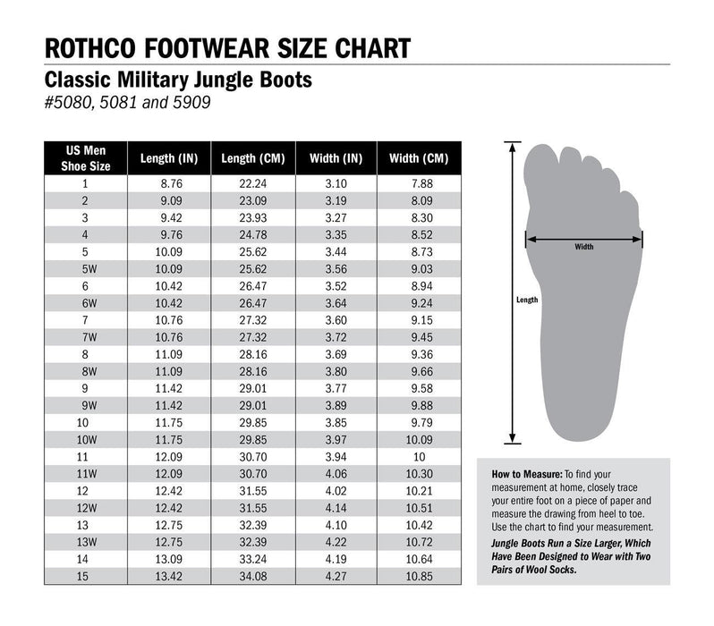 Rothco Military Jungle Boots - 8 Inch - Legendary USA