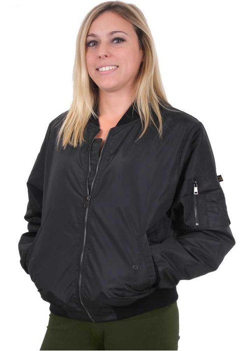 Rothco Womens MA-1 Lightweight Nylon Flight Jacket - Legendary USA