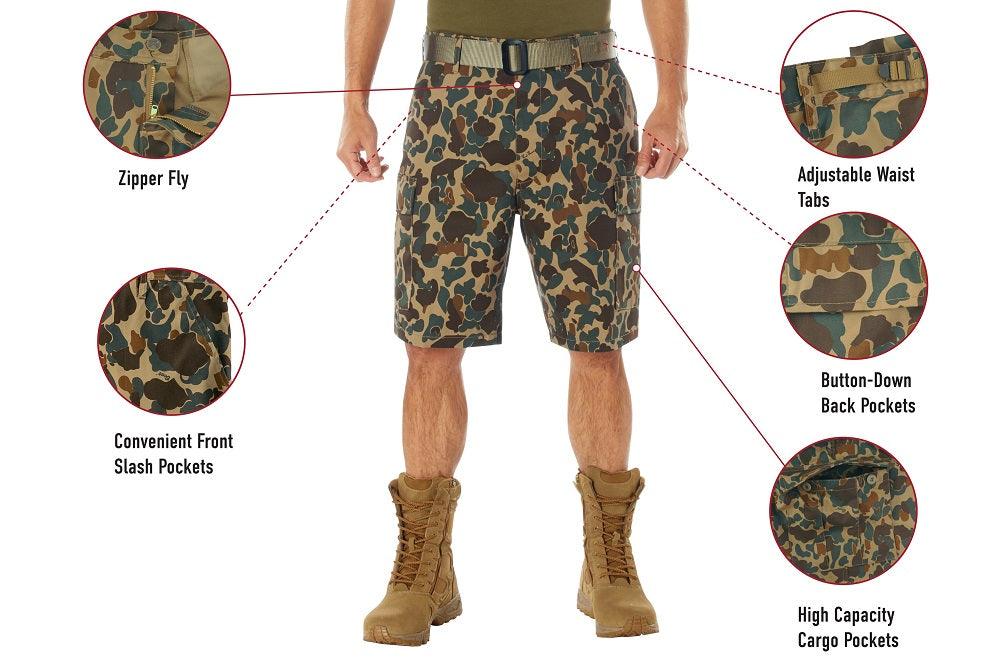 Rothco X Bear Archery Fred Bear Camo BDU Cargo Shorts - Legendary USA