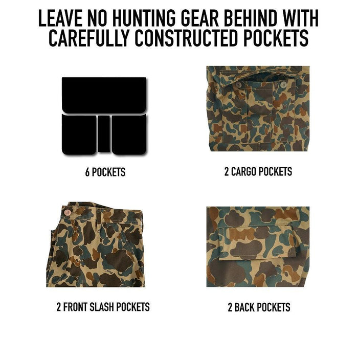 Rothco X Bear Archery Fred Bear Camo BDU Cargo Shorts - Legendary USA