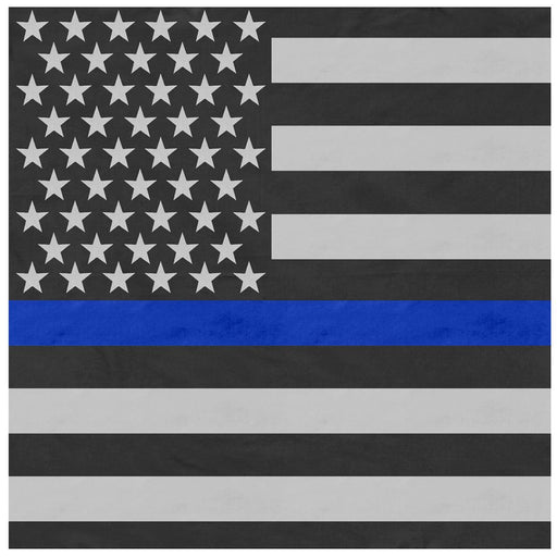 Thin Blue Line Flag Bandana by Rothco - Legendary USA