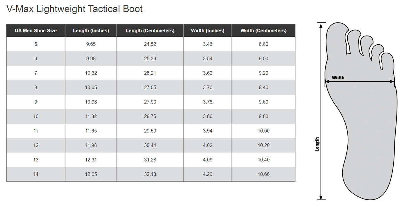 V-Max Lightweight Tactical Boot - 8 Inch by Rothco - Legendary USA