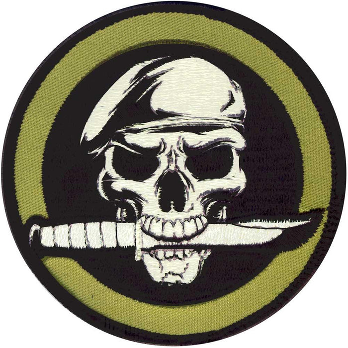 Velcro Backed Skull and Knife Morale Patch - Legendary USA