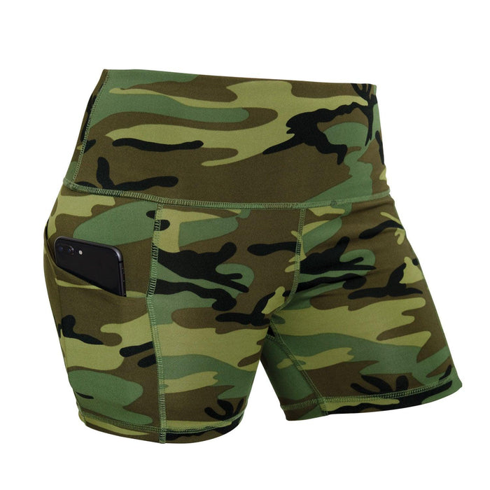 Women's Camo Legging Workout Shorts - Legendary USA