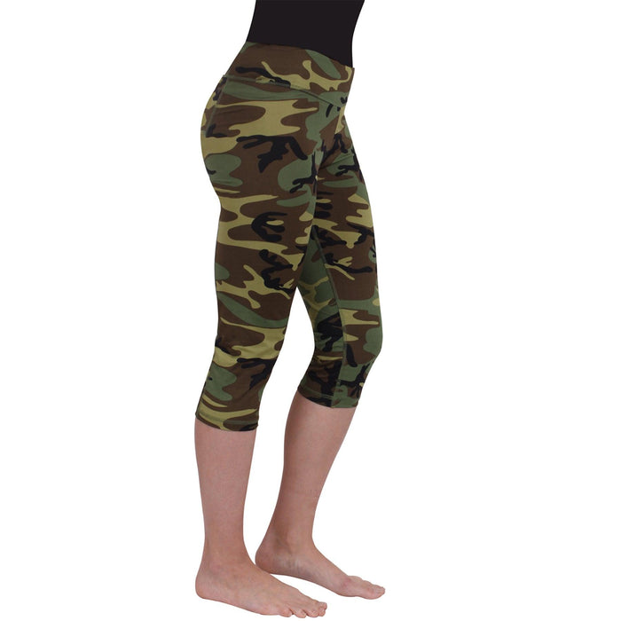 Womens Camo Workout Performance Capris - Legendary USA