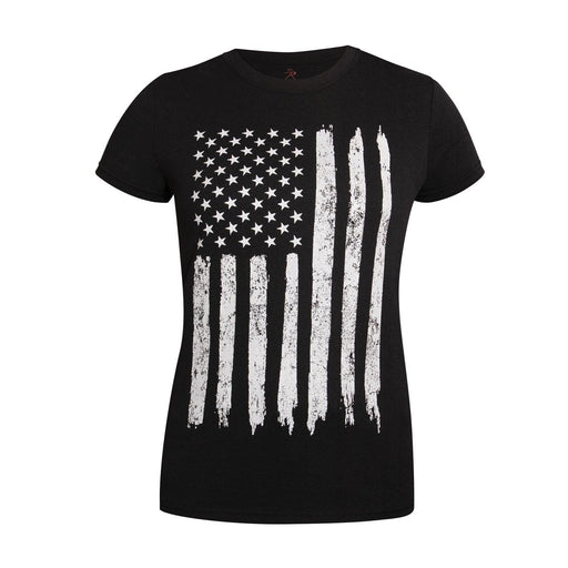 Womens Distressed US Flag Long T-Shirt by Rothco - Legendary USA