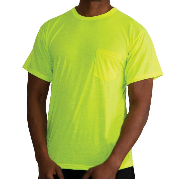 Rothco Mens Hi-Visibility Moisture Wicking Pocket T-Shirt