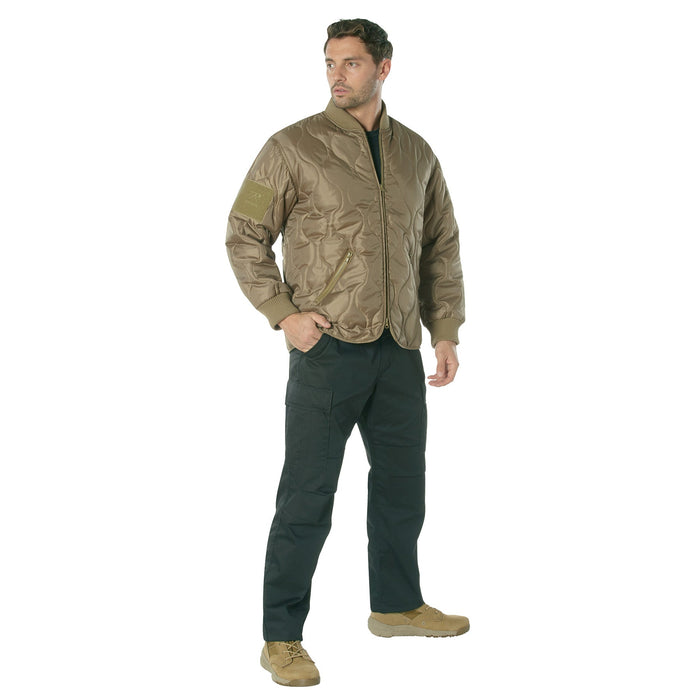 Mens Concealed Carry Quilted Woobie Jacket - Olive Drab by Rothco