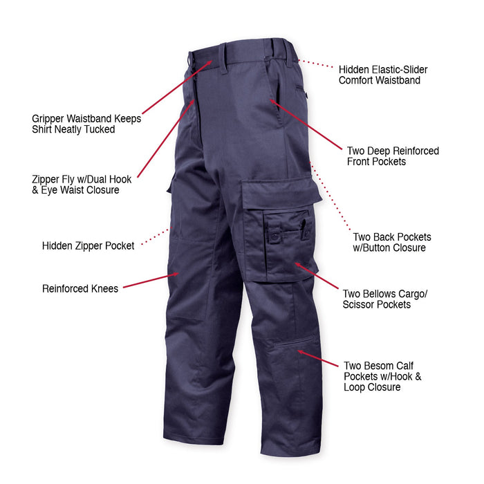 Deluxe EMT (Emergency Medical Technician) Paramedic Pants - Navy Blue by Rothco