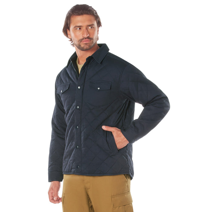 Mens Quilted MA-1 Flight Jacket - Black by Rothco
