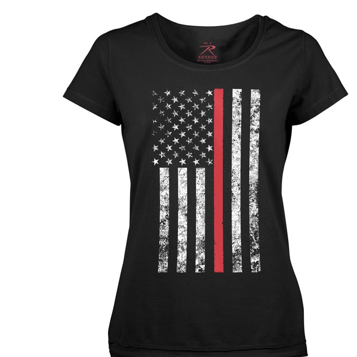 Womens Thin Red Line Longer T-Shirt