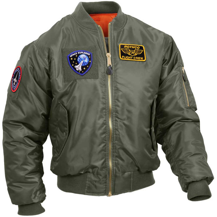 Mens MA-1 Flight Jacket with Patches