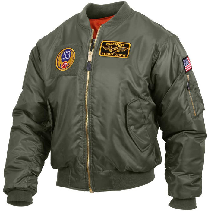 Mens MA-1 Flight Jacket with Patches