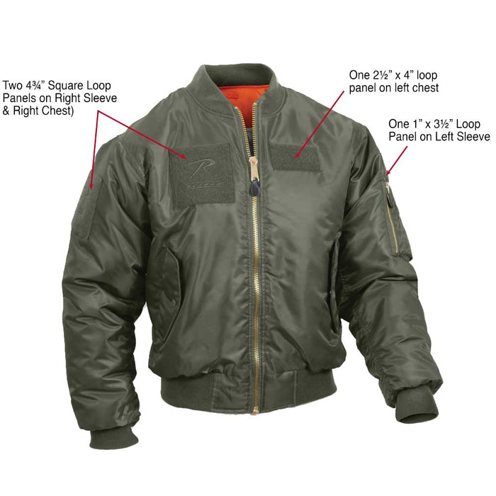 Mens MA-1 Flight Jacket with Patches